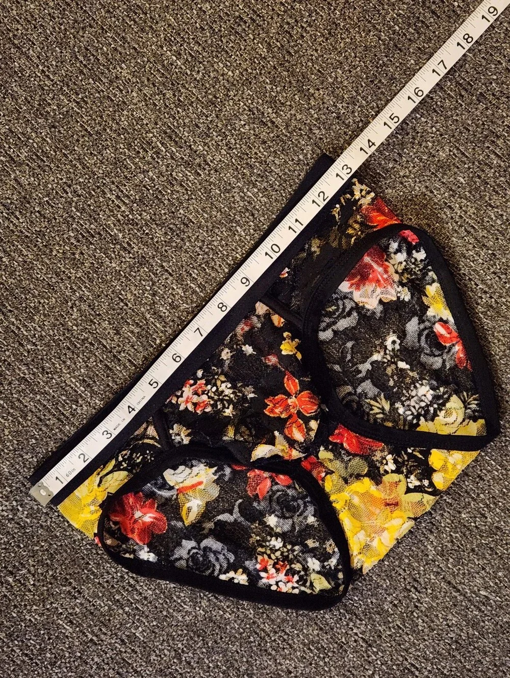 💋E-Laurels💋 - Black/Multi Lace Brief